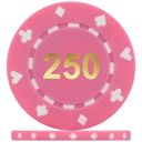 High Quality Suited Numbered Poker Chips - Pink 250