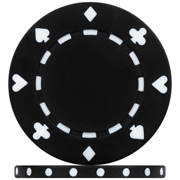 High Quality Black Suited Poker Chips