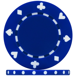High Quality Blue Suited Poker Chips