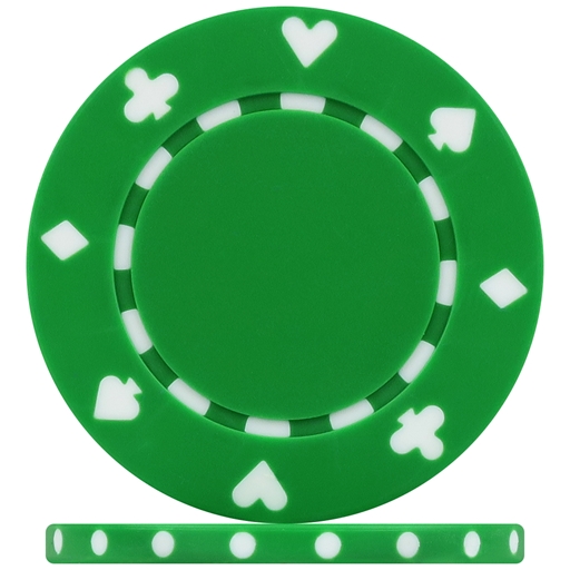 High Quality Green Suited Poker Chips