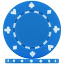 High Quality Light Blue Suited Poker Chips