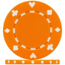 High Quality Orange Suited Poker Chips