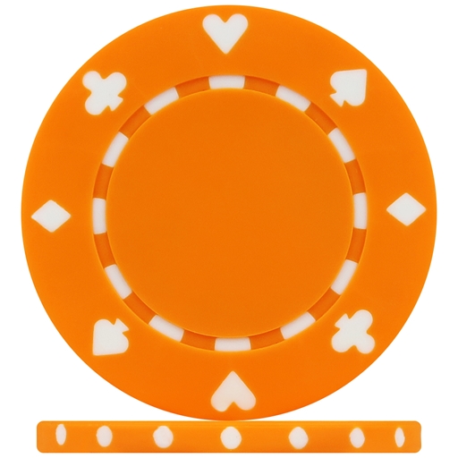 High Quality Orange Suited Poker Chips