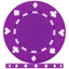 High Quality Purple Suited Poker Chips
