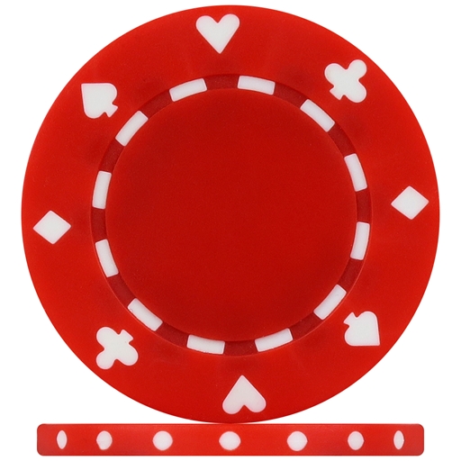 High Quality Red Suited Poker Chips
