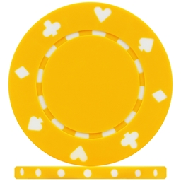High Quality Yellow Suited Poker Chips