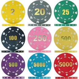 Clearance Suited Numbered Poker Chips