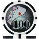 Ying Yang Laser Poker Chips - Black 100