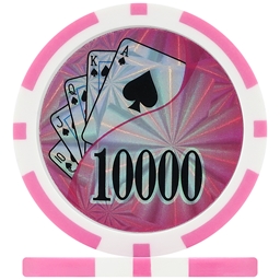 Ying Yang Laser Poker Chips - Pink 10000
