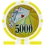 Ying Yang Laser Poker Chips - Yellow 5000
