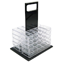 1000 Piece Acrylic Poker Chip Carrier with Trays