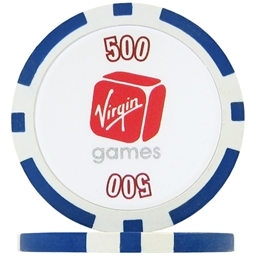 Virgin Numbered Poker Chips - Blue 500 (Roll of 25)